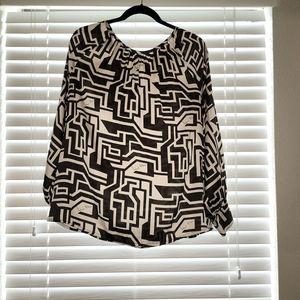 Geometric Print Blouse